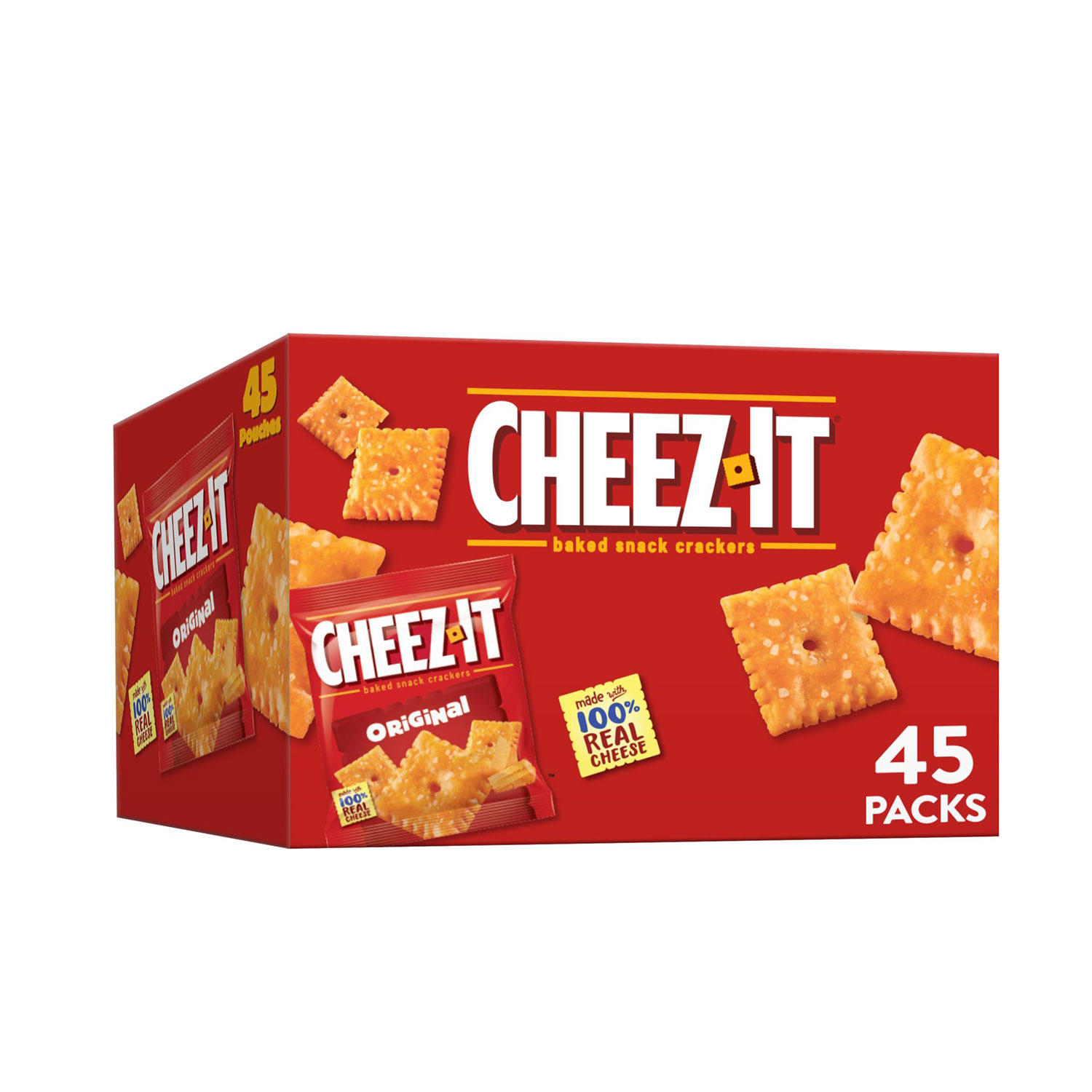 Cheez-It Baked Snack Cheese Crackers, Original (67.5 oz. box , 45 ct.)