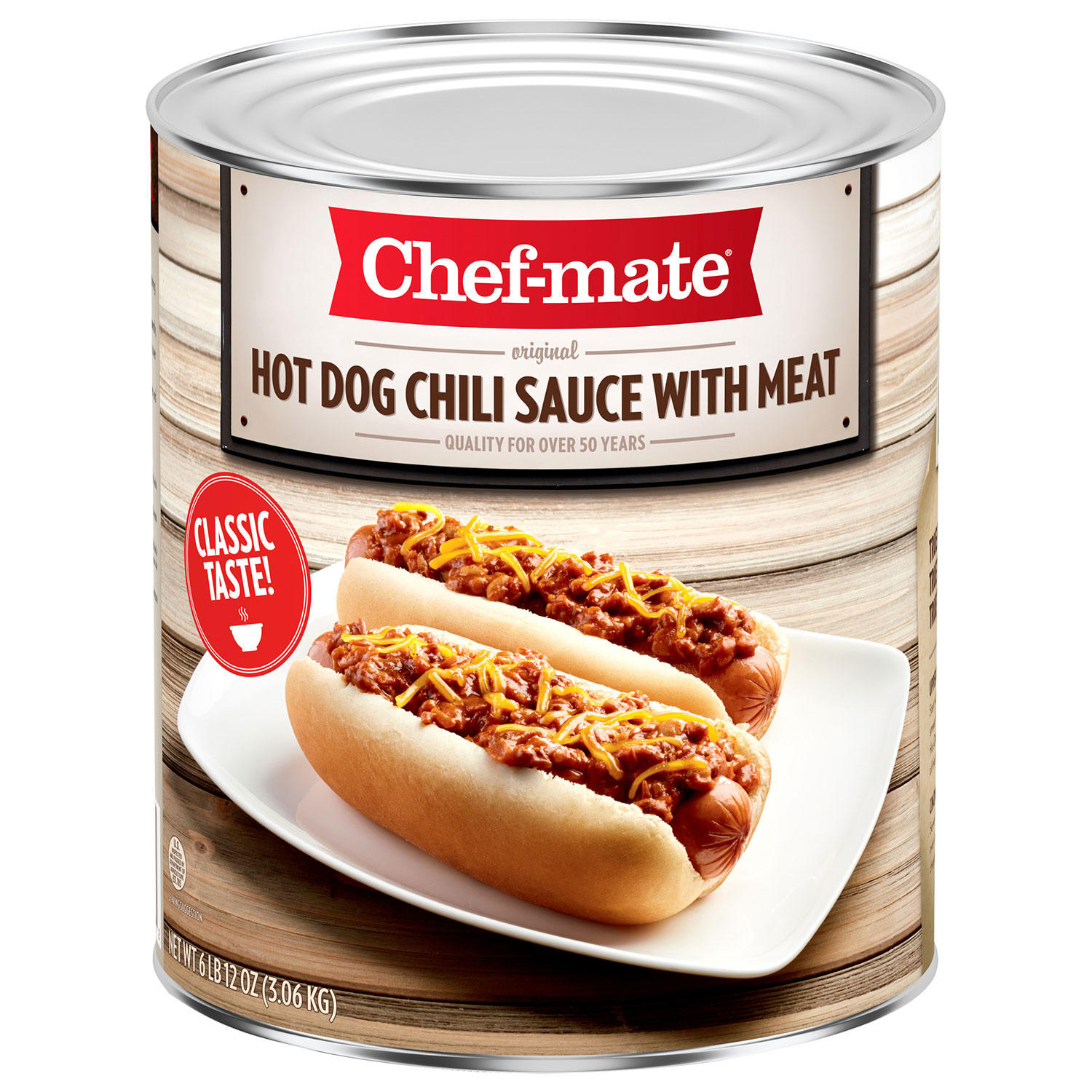 Chef-mate Hot Dog Chili Sauce With Beef (108 oz.)