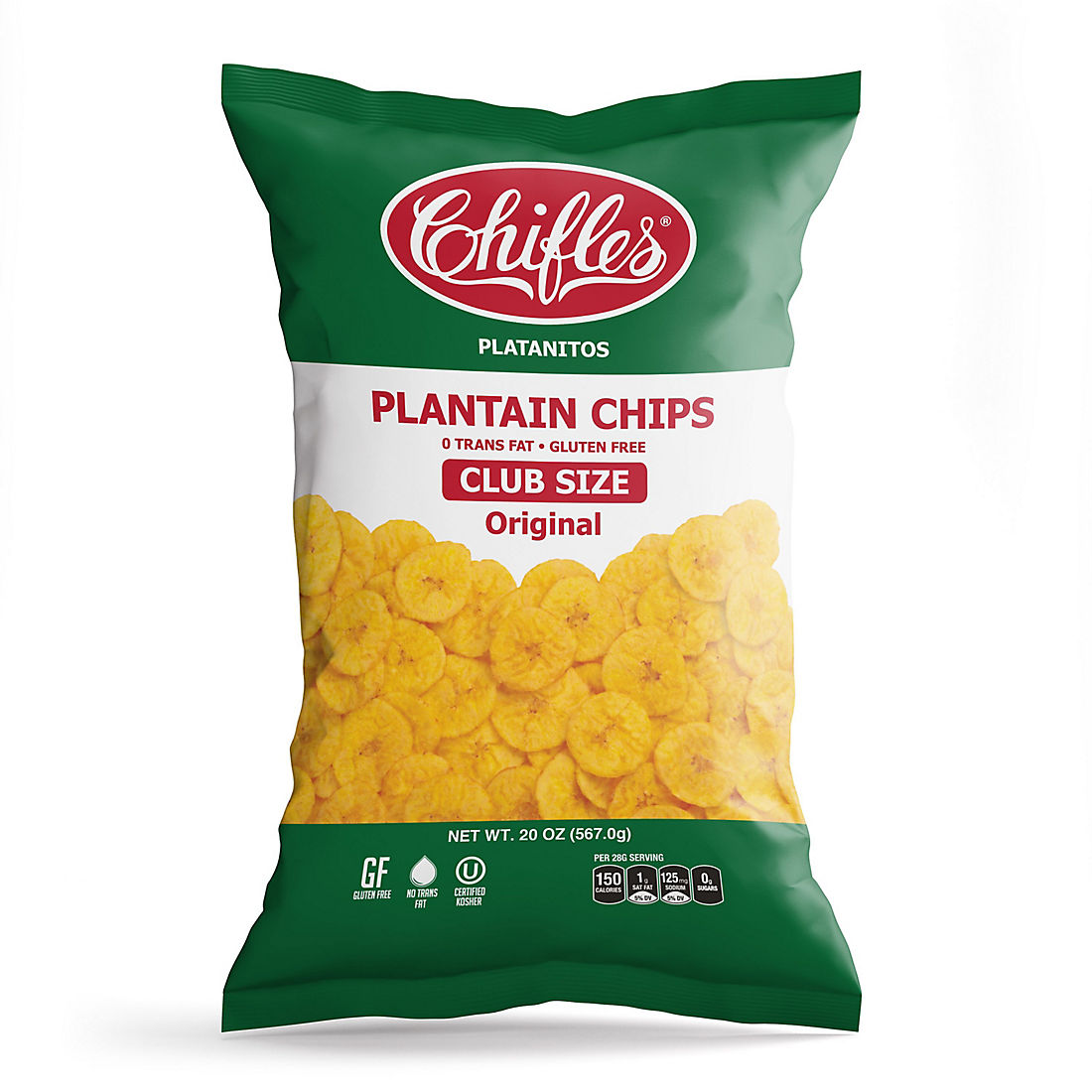 Chifles Plantain Original Club Size Salted Chips, 20 oz.