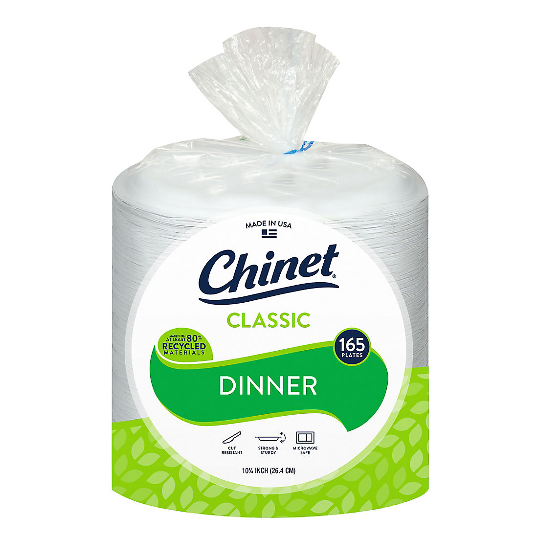 Chinet 10" Eco-Friendly White Fiber Plates, 165 ct.