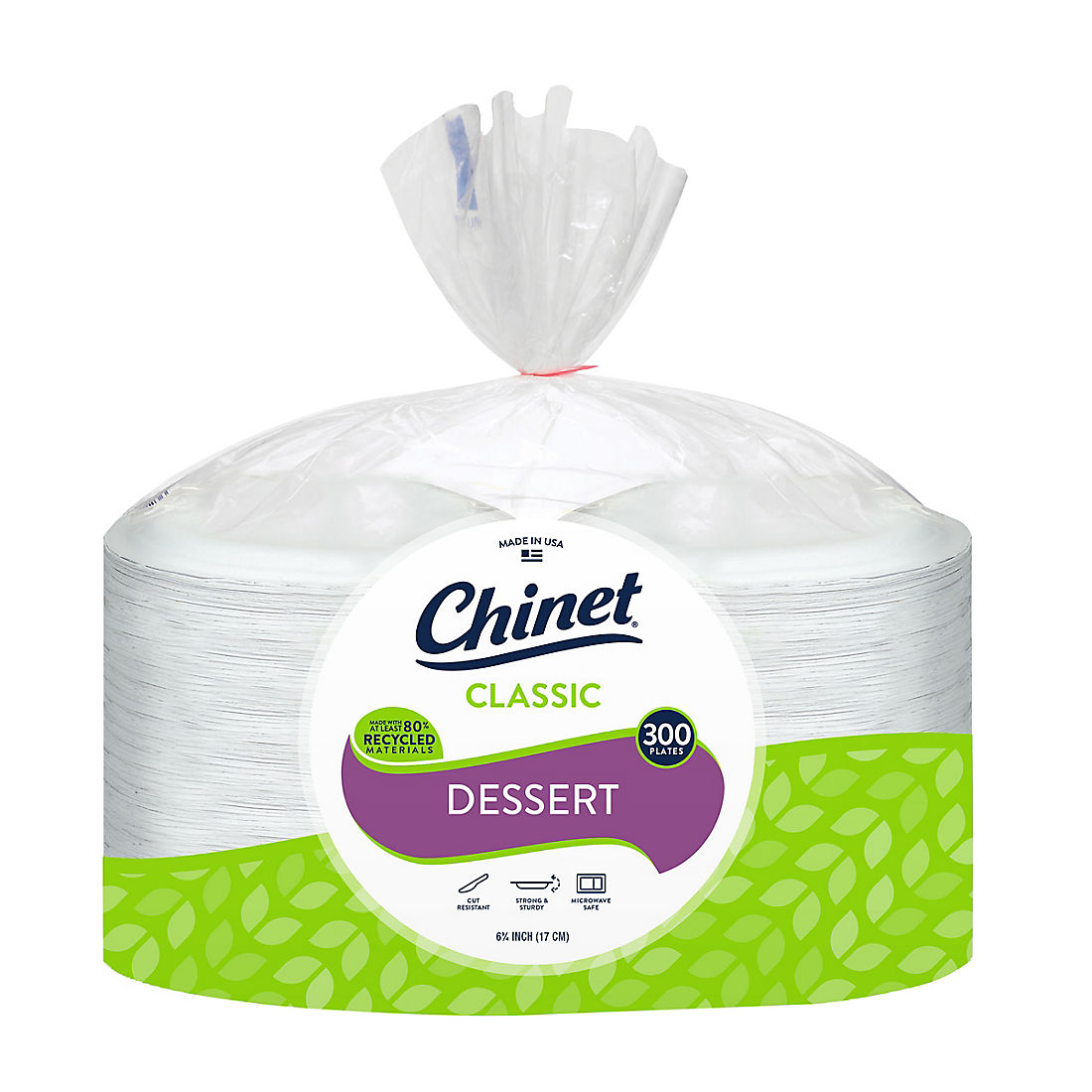 Chinet 6.5" Classic White Appetizer and Dessert Plates, 300 ct.