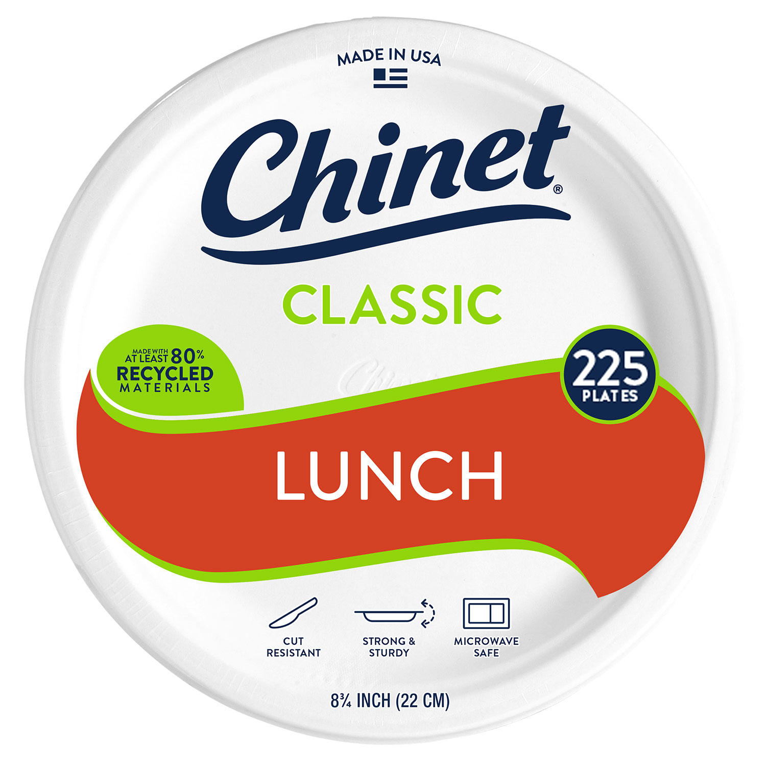 Chinet Classic Lunch Paper Plate, 8.75" (225 ct.)