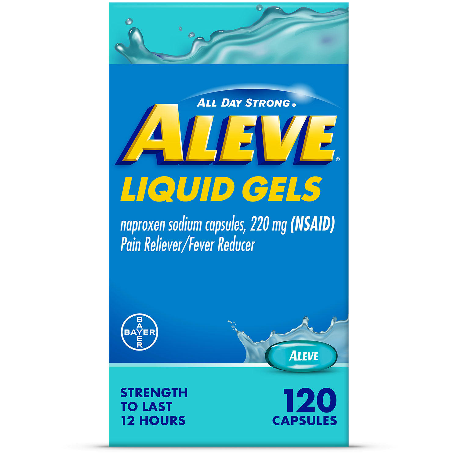 Aleve Naproxen Sodium  Pain Reliever Liquid Gels (120 ct.)
