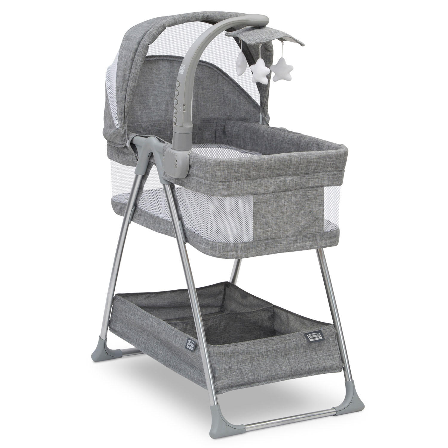 City Sleeper Bedside Bassinet Portable Crib + Accessories, Grey Tweed