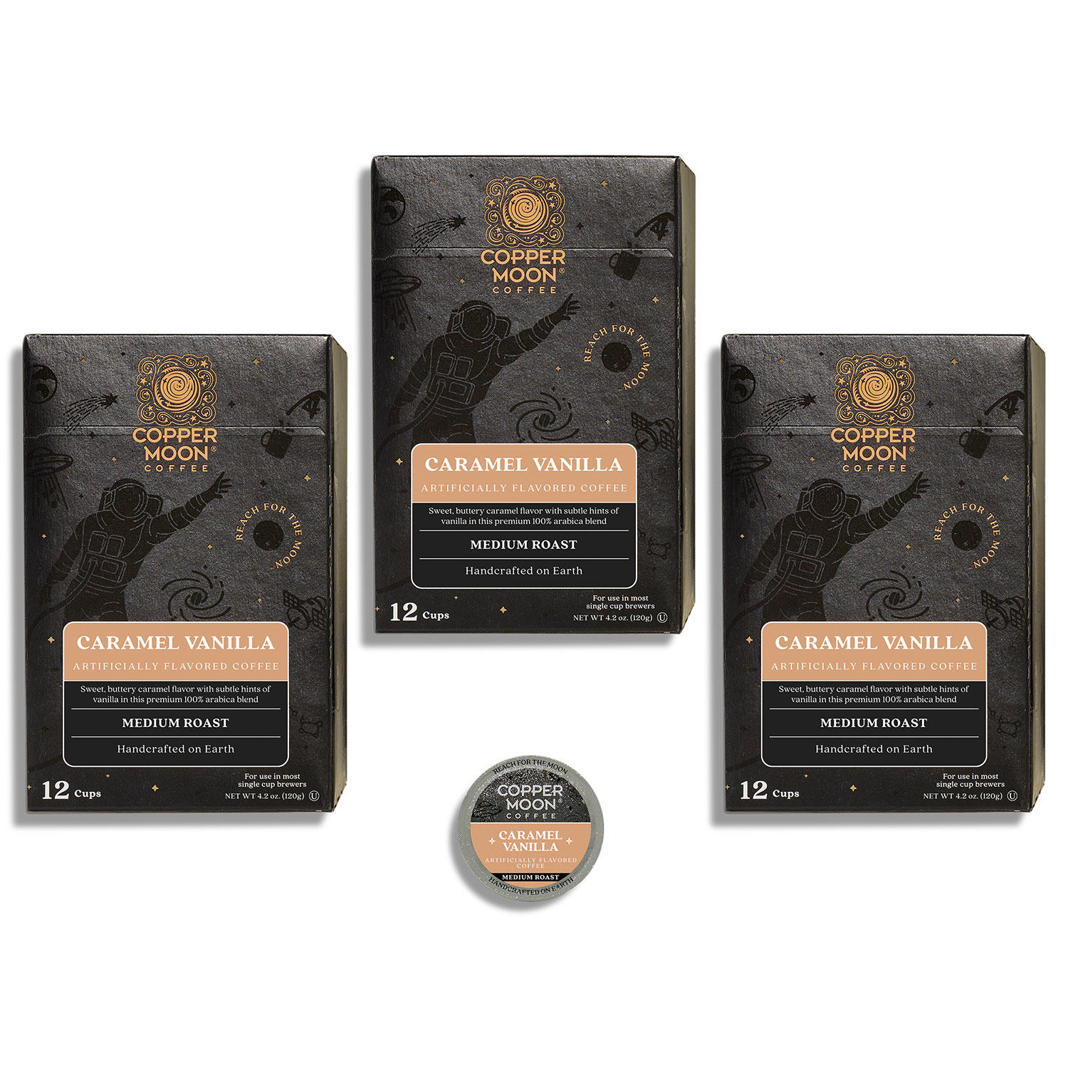 Copper Moon Coffee Medium Roast Single-Serve Cups, Caramel Vanilla (36 ct.)