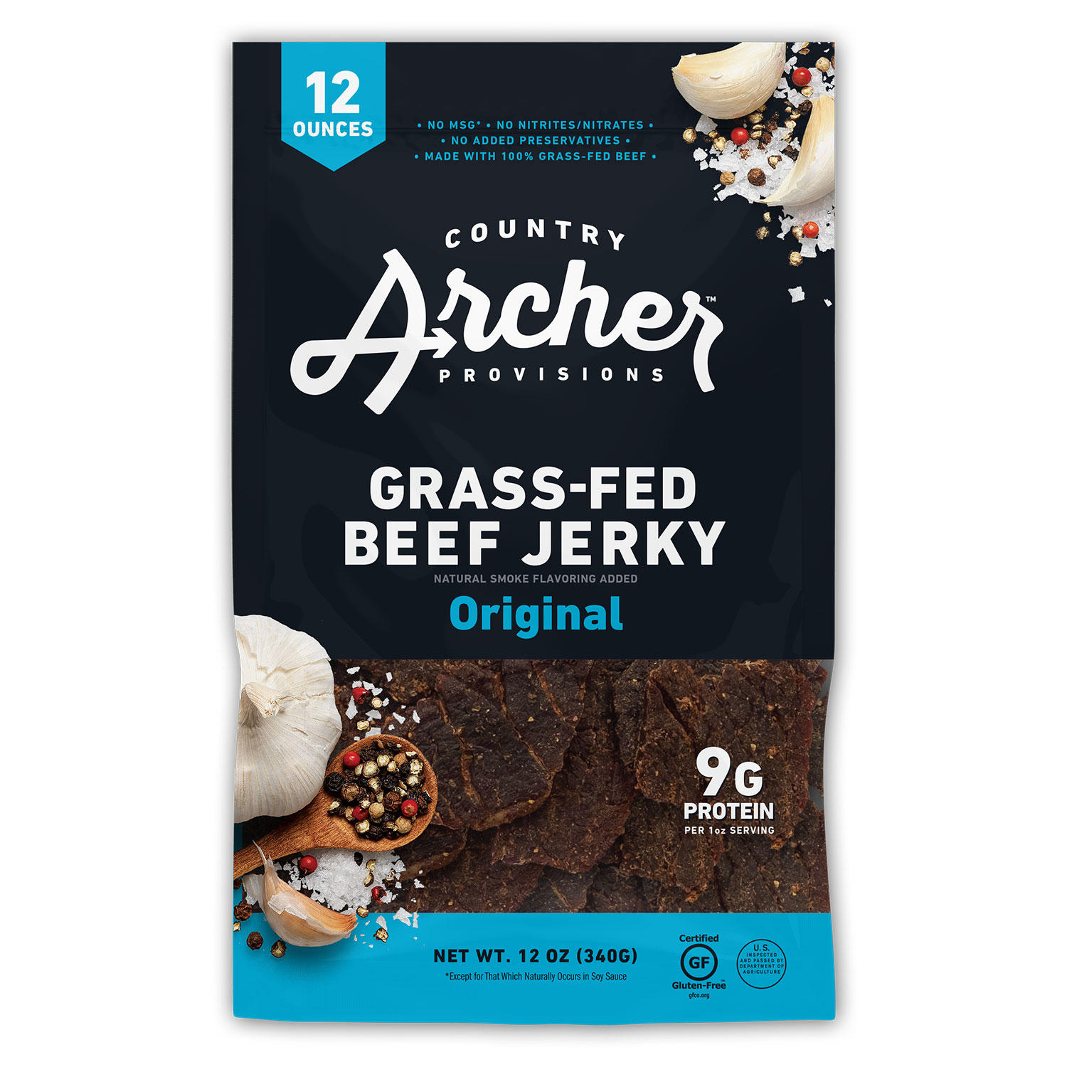 Country Archer Grass-Fed Beef Jerky, Original (12 oz.)