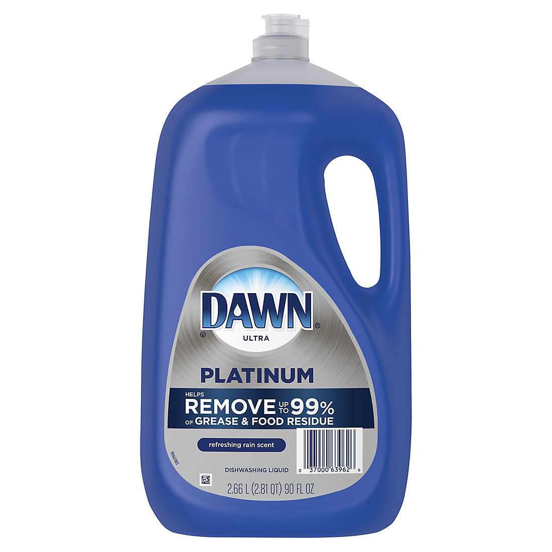 Dawn Platinum Refreshing Rain Scent Liquid Dish Soap, 90 oz.