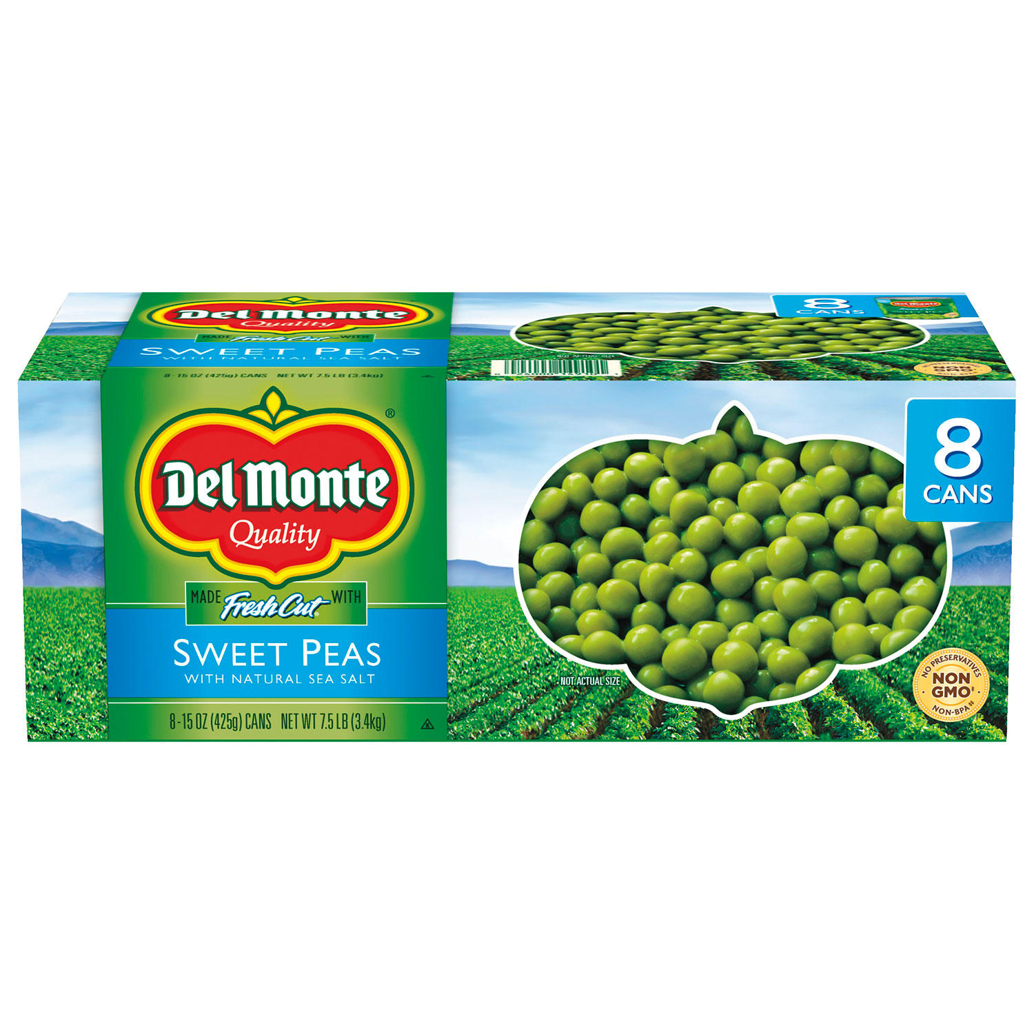 Del Monte Fresh Cut Sweet Peas (15 oz., 8 pk.)