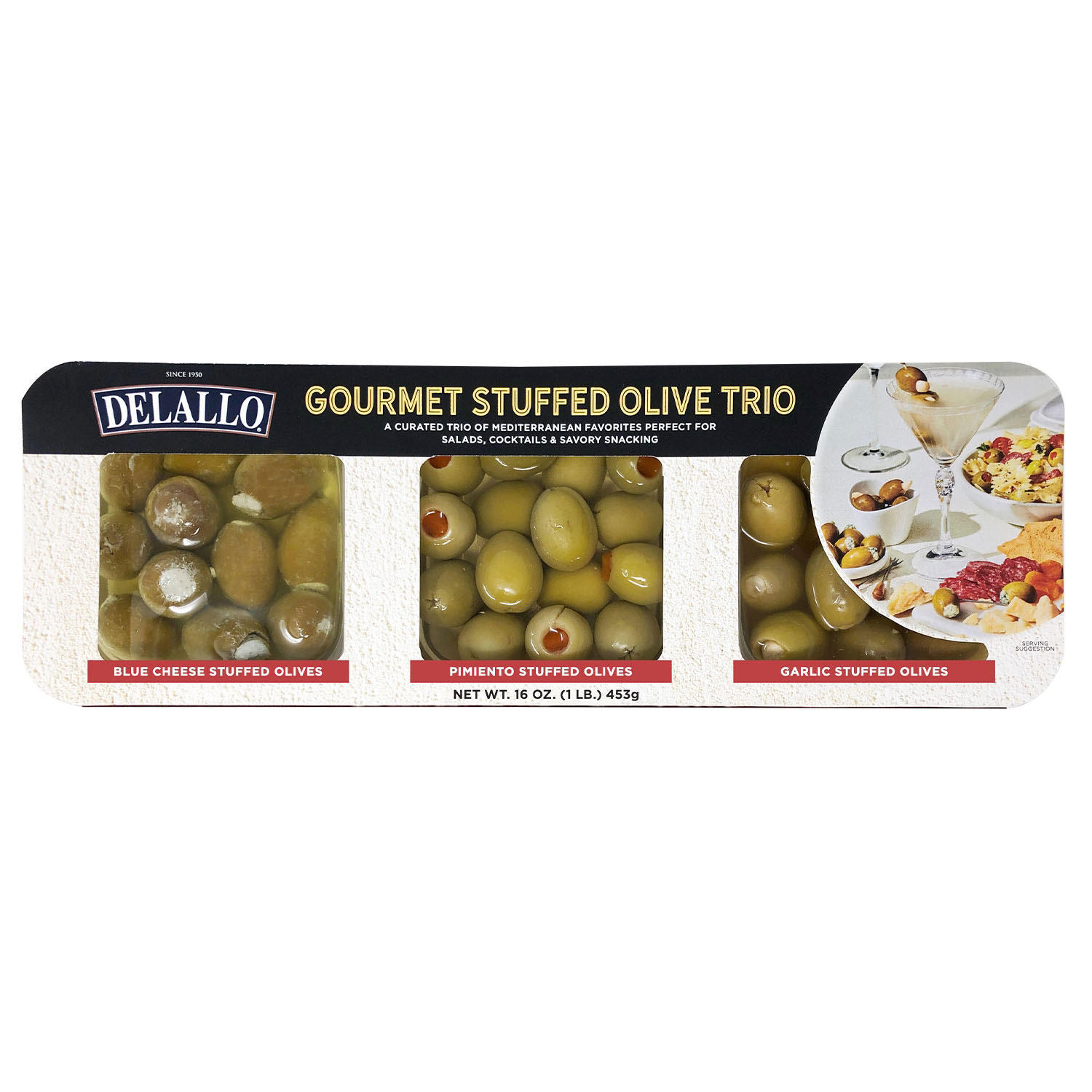 DeLallo Gourmet Stuffed Olive Trio (16 oz.)