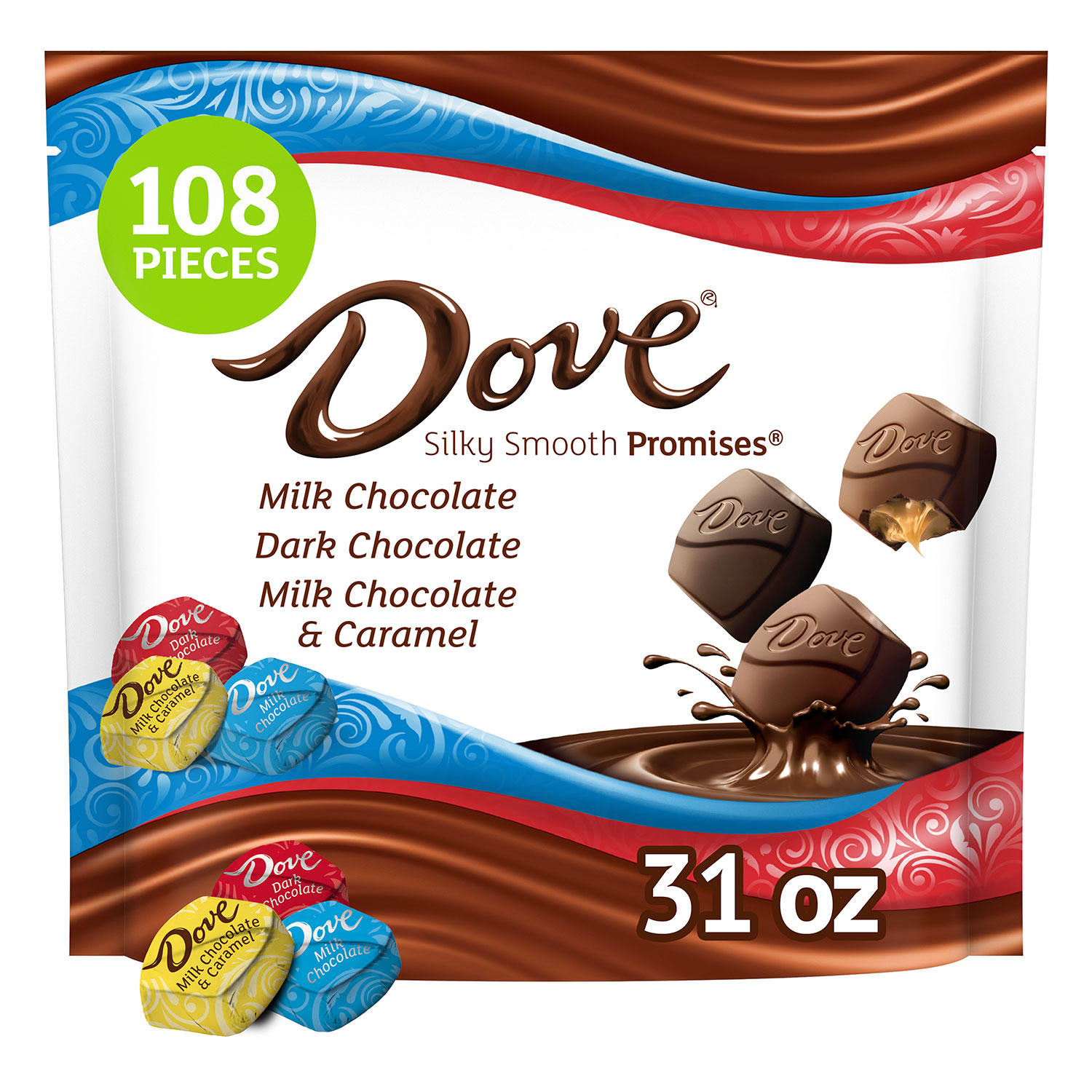 Dove Promises Assorted Milk & Dark Chocolate Candy (31 oz., 108 ct.)